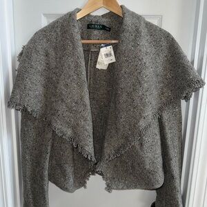 Ralph Lauren open Jacket Large Fringe Heritage luxury old school Western chic